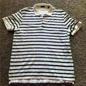 ATM Anthony Thomas Melillo Striped Polo Size Medium